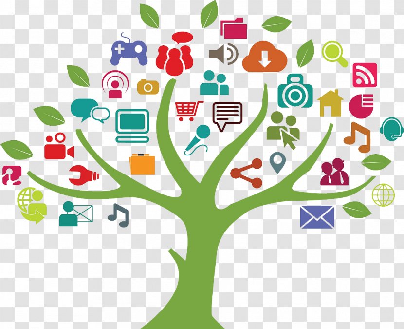 Social Media Communication - Tree Structure Transparent PNG