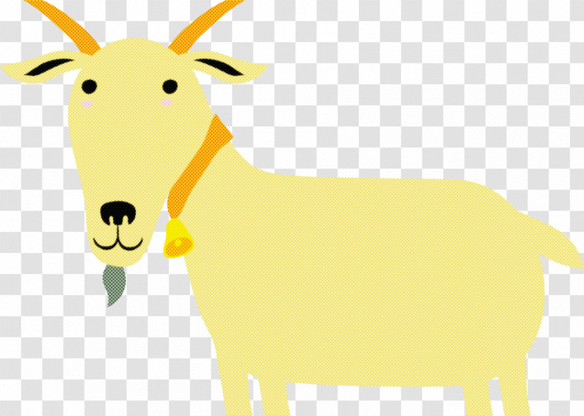 Goat Antelope Sheep Deer Yellow Transparent PNG