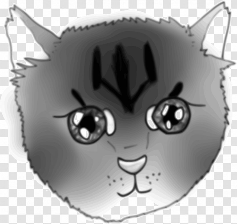 Cat Whiskers Kitten Mammal Dog - Head Transparent PNG