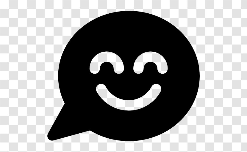 Emoticon Smiley Speech Balloon - Black Transparent PNG