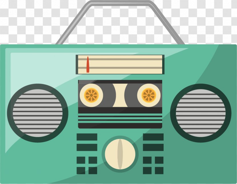 Cartoon Radio Icon - Brand - Green Transparent PNG