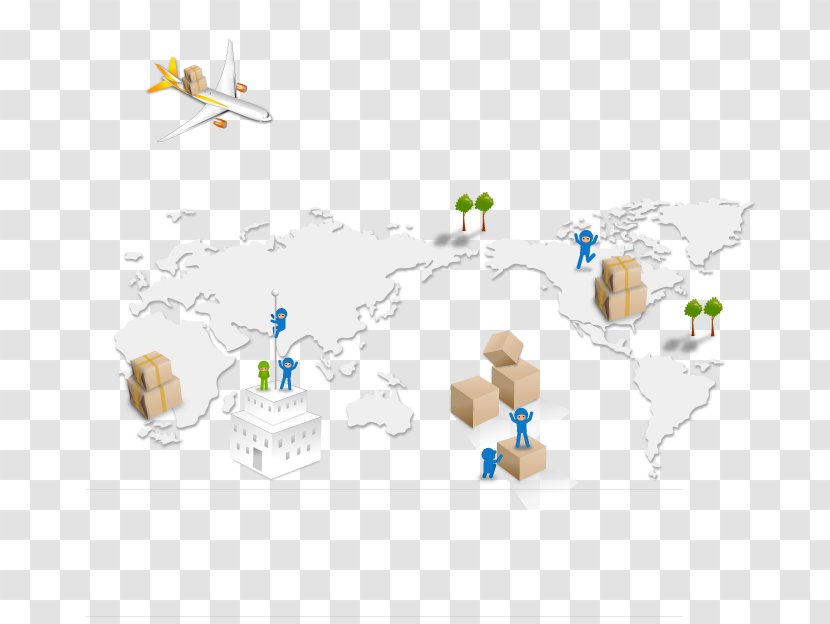 Logistics Packaging And Labeling Map - Technology - The World Of Science Transportation Transparent PNG