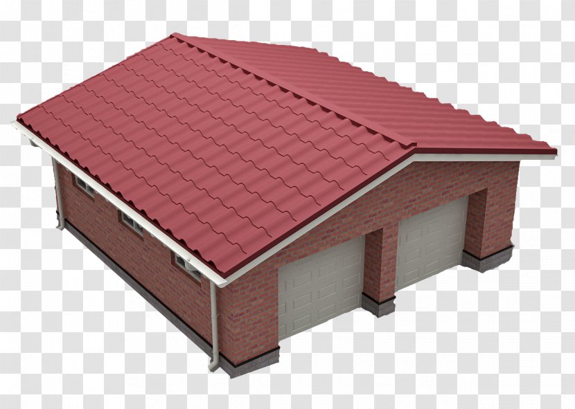 House Brick Roof - Parking - Red Garage Transparent PNG