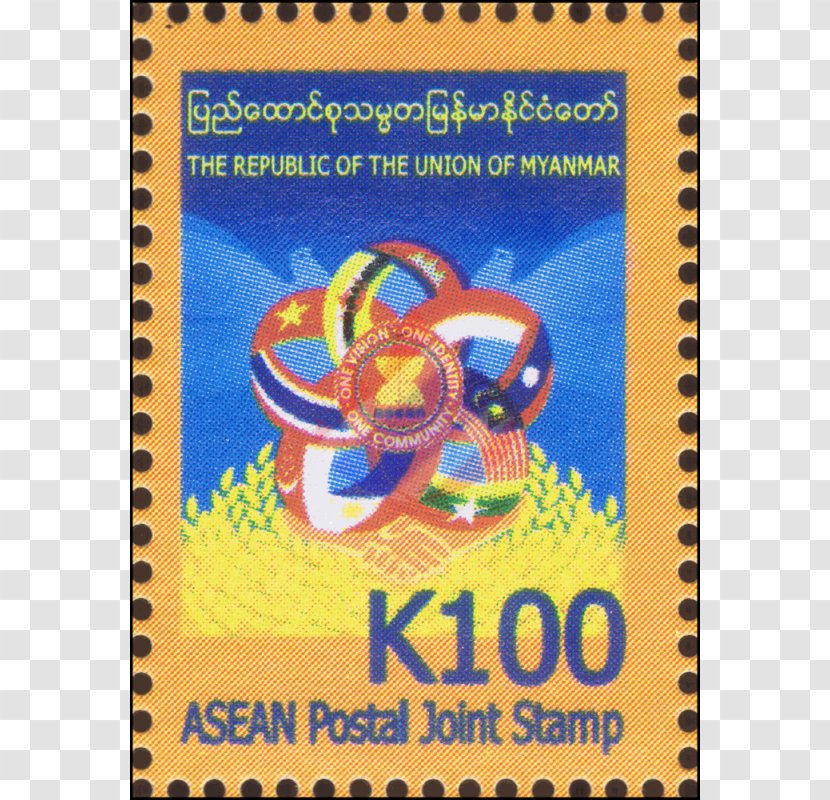 Postage Stamps Font - Text - Asean Flag Transparent PNG