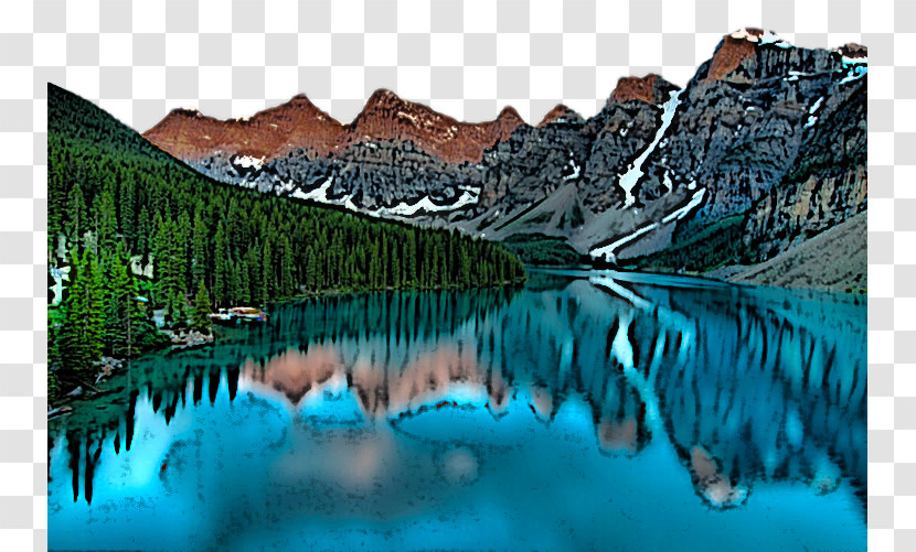 Natural Landscape Nature Reflection Water Mountain Transparent PNG
