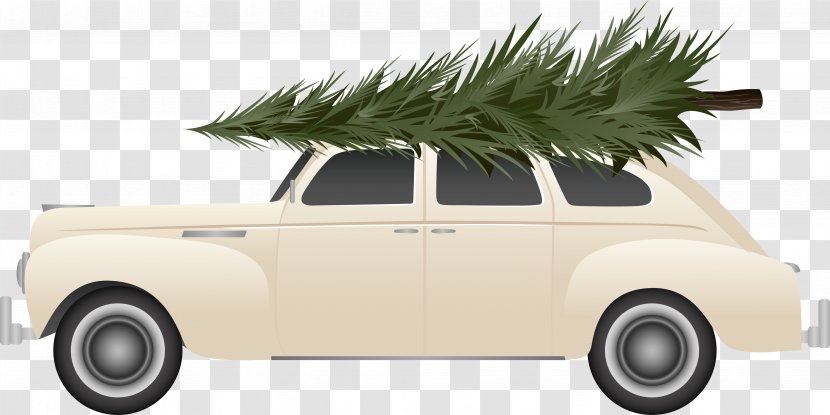 Christmas Card Tree - Classic Car - Quadro Transparent PNG