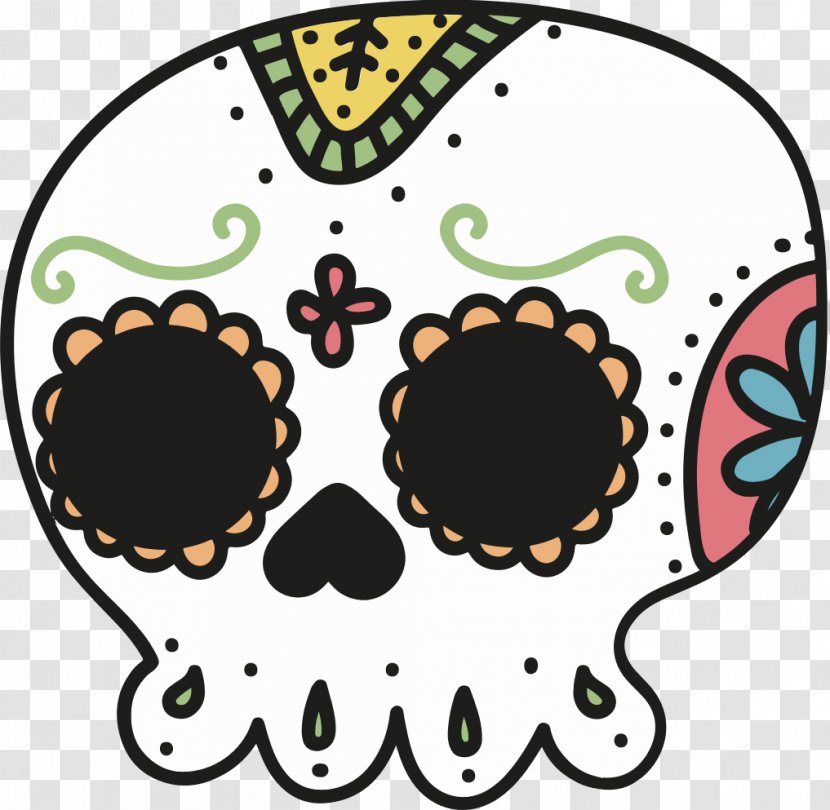 La Calavera Catrina Day Of The Dead Skull Drawing - Headgear Transparent PNG