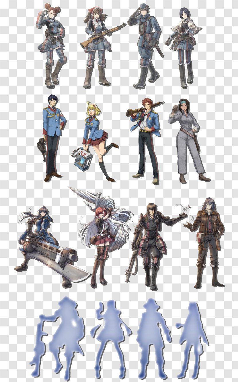 Valkyria Chronicles 3: Unrecorded Figurine Action & Toy Figures Character Cartoon - Acr Silhouette Transparent PNG