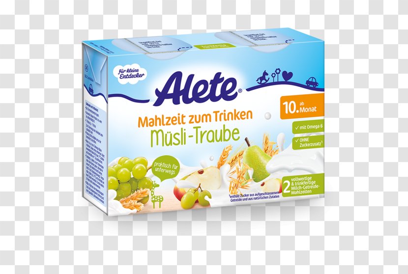 Muesli Alete Baby Food Milk Chocolate - Vegetarian Transparent PNG