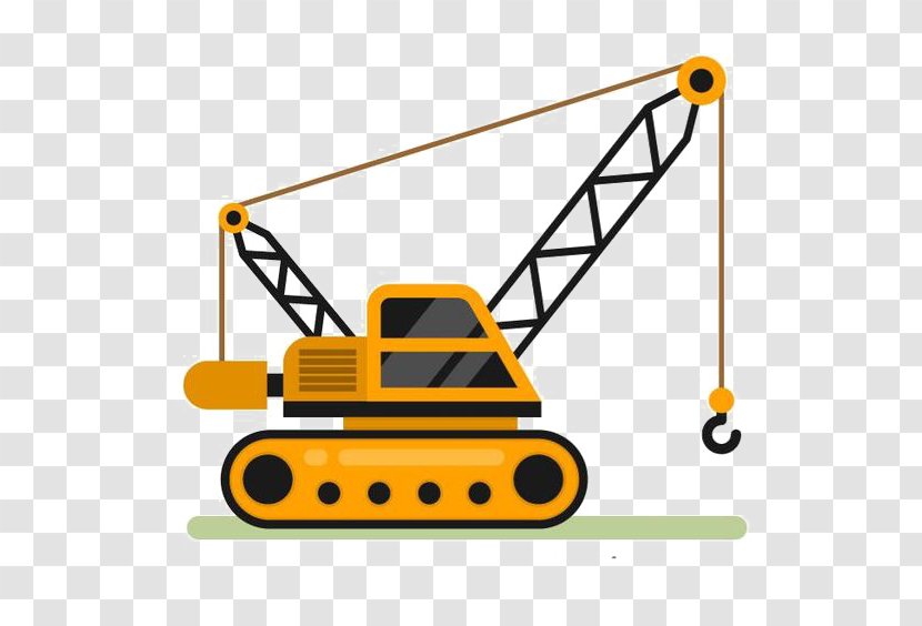 Crane Architectural Engineering Clip Art - Yellow - Flat Transparent PNG