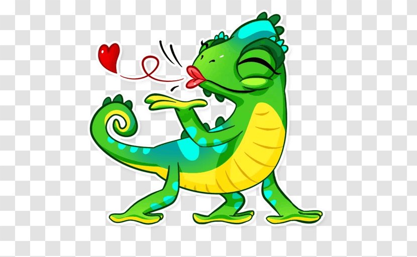 Chameleons Telegram Sticker Reptile Clip Art - Fictional Character Transparent PNG