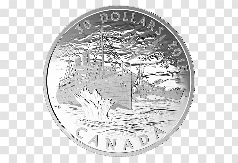 Silver Coin Battle Of The Atlantic Canada - Tree Transparent PNG