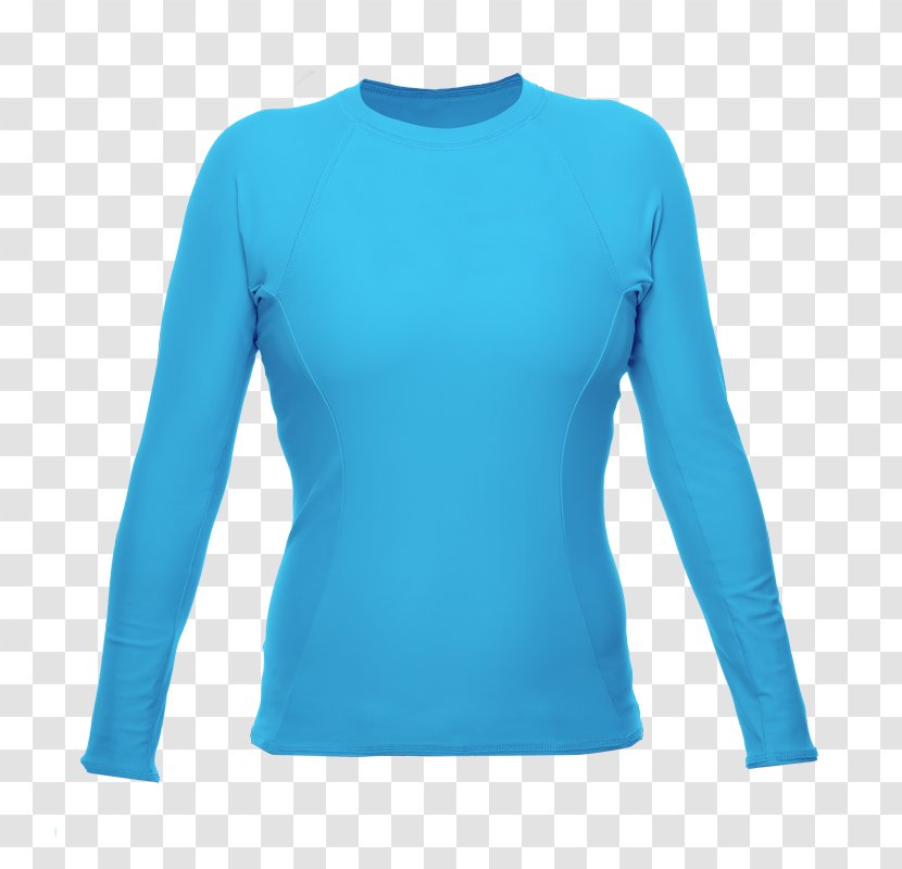 Long-sleeved T-shirt Clothing - Electric Blue - Stylish Woman Transparent PNG