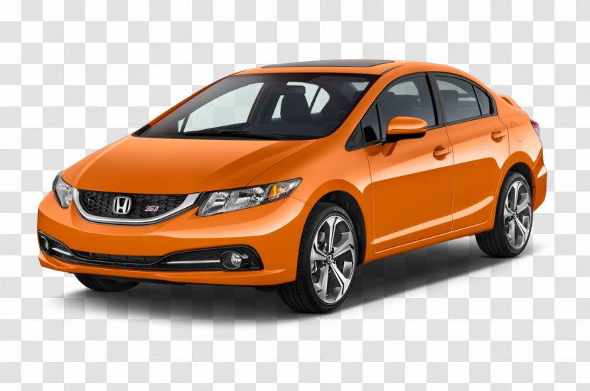 2013 Honda Civic Compact Car 2016 - Automotive Exterior - Orange Transparent PNG