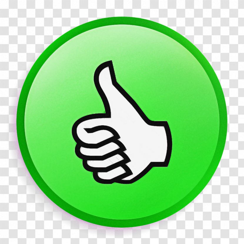 Finger Green Thumb Hand Gesture - Thumbs Signal - Okay Sign Transparent PNG