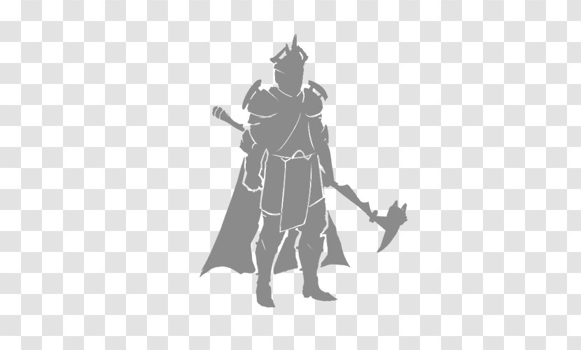 Knight Logo Silhouette Black Armour - Fictional Character Transparent PNG