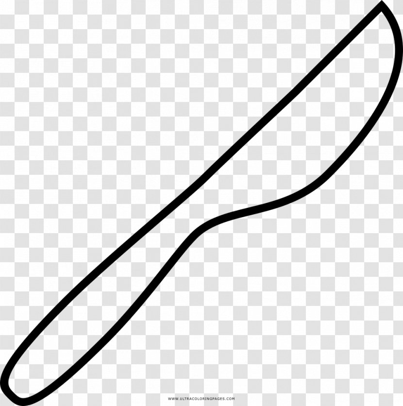 Knife Drawing Black And White Coloring Book Ausmalbild Transparent PNG