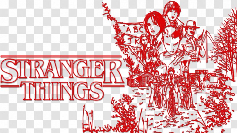 T-shirt Stranger Things - Watercolor - Season 2 Television Show NetflixStranger Transparent PNG
