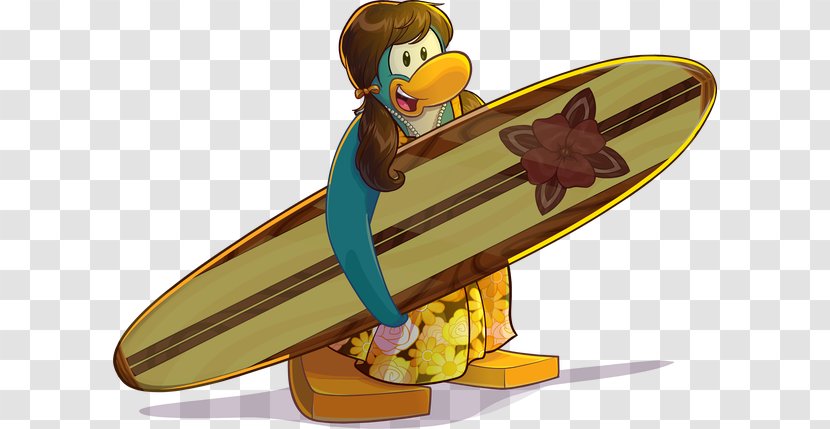 McKenzie Penguin Lela Surfing Surfboard Transparent PNG