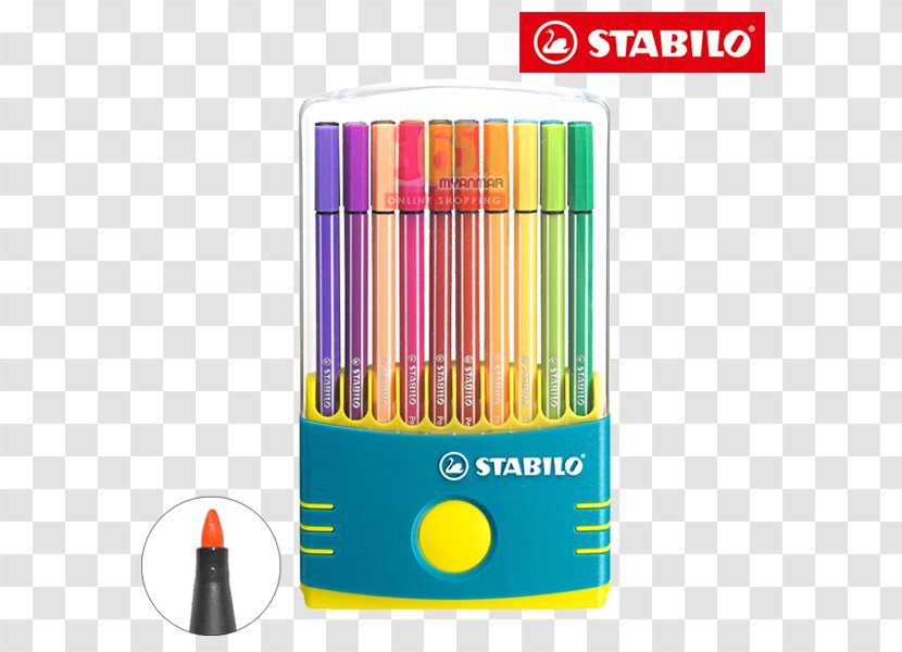 STABILO Pen 68 ColorParade Blue/red Accessories Marker Schwan-STABILO Schwanhäußer GmbH & Co. KG Stabilo - Office Supplies - Felt Tip Transparent PNG