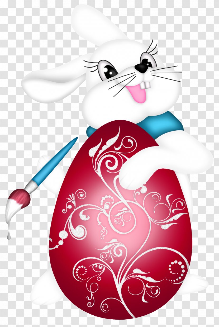 Easter Bunny Clip Art - Silhouette - Transparent And Red Egg Clipart Picture Transparent PNG