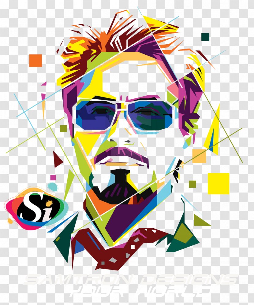 Robert Downey Jr. Iron Man Pop Art Portrait - Vision Care - POP ART Transparent PNG