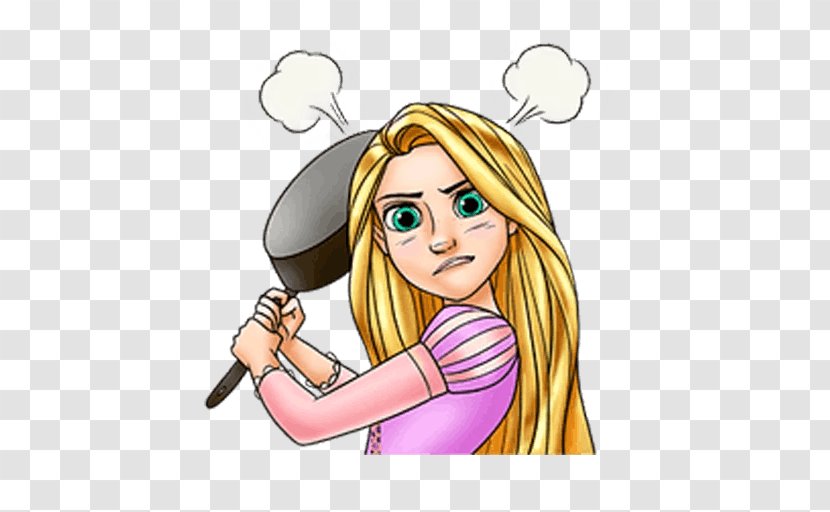 Rapunzel Sticker Telegram Tangled Emoticon - Heart Transparent PNG