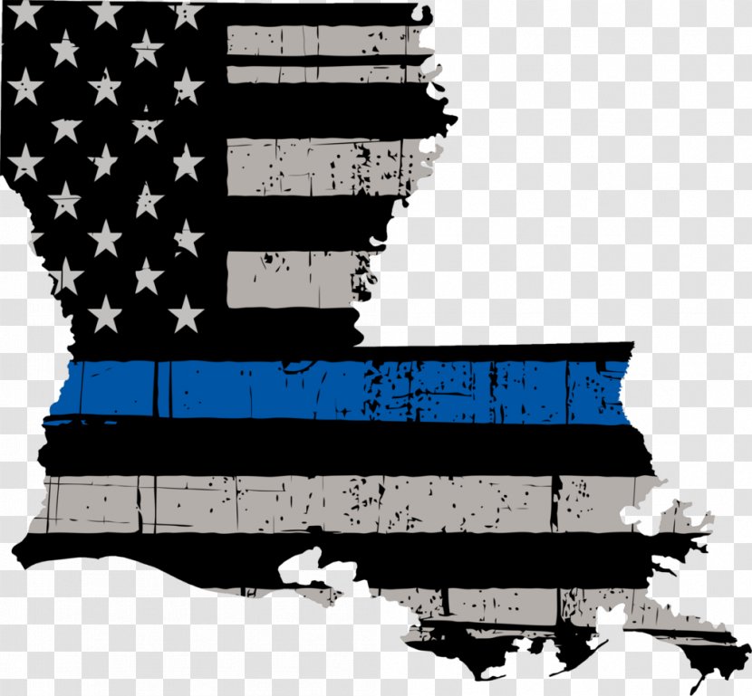 Thin Blue Line Flag Of The United States Decal Police Montana Transparent PNG