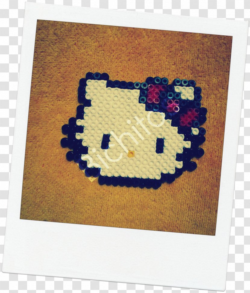 Hello Kitty Cat Beadwork Pyssla Transparent PNG