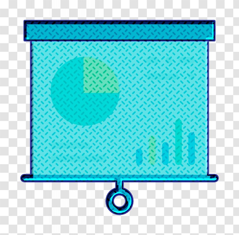 Presentation Icon Chart Business - Rectangle - Turquoise Transparent PNG