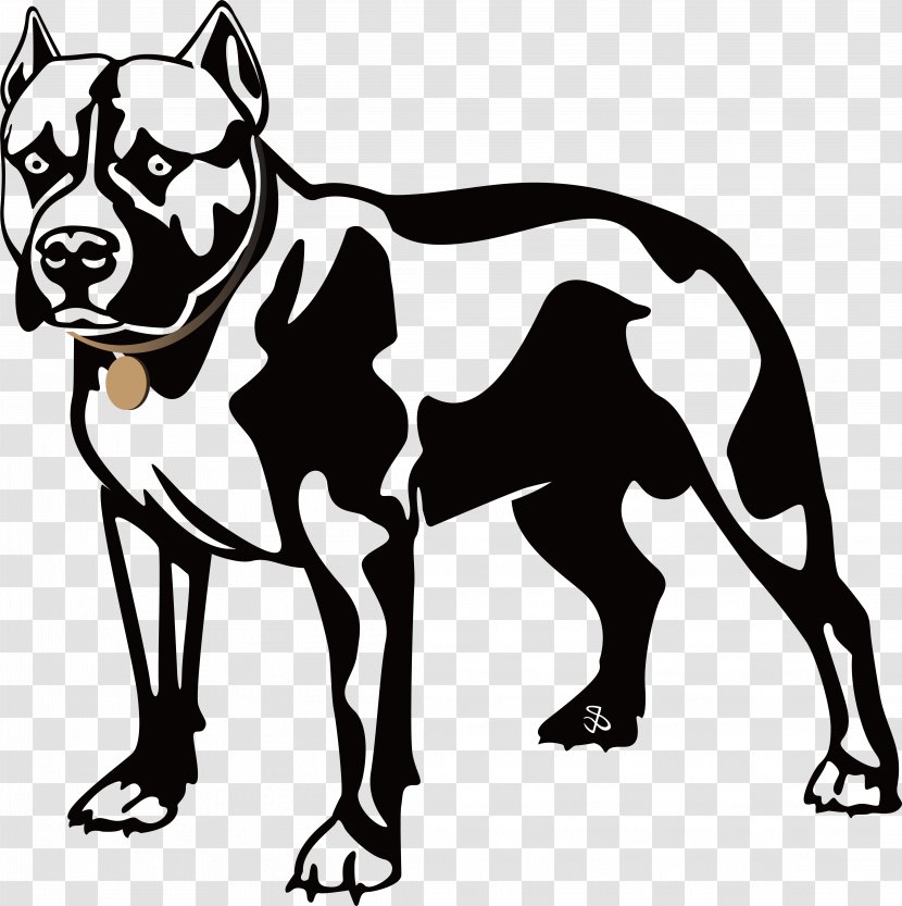 American Pit Bull Terrier Bulldog Boxer Clip Art - Cartoon Dog Design Transparent PNG
