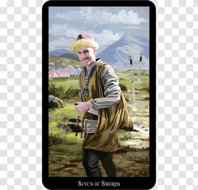 Witches Tarot Book Suit Of Swords Seven Witchcraft - Tree - Baba Yaga Transparent PNG