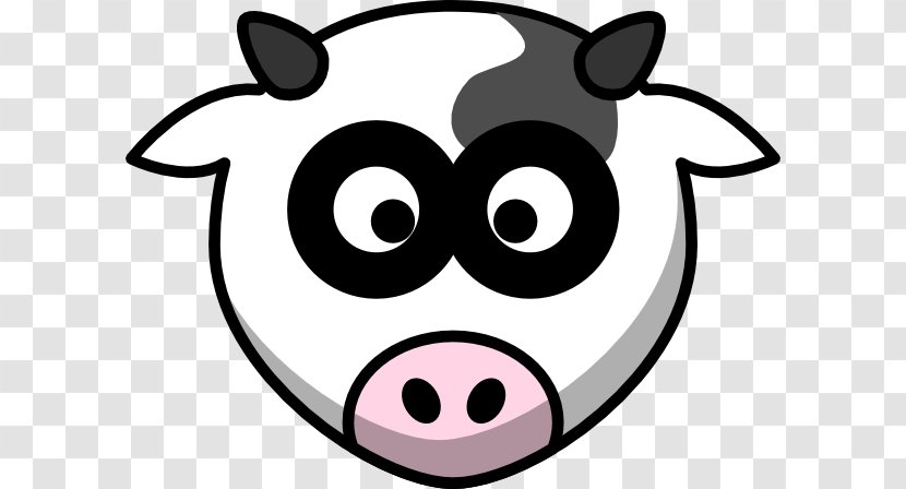 Holstein Friesian Cattle Beef Cartoon Clip Art - Head Cliparts Transparent PNG