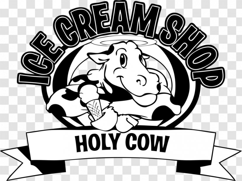 Holy Cow Ice Cream Shop Cattle Milk Restaurant - Flower Transparent PNG