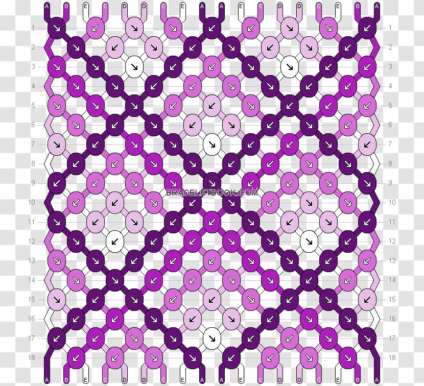 Friendship Bracelet Knot Pattern - Violet Transparent PNG