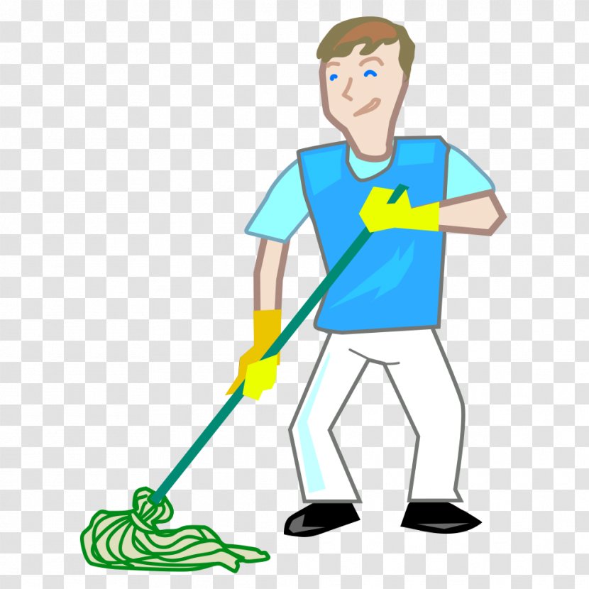 Cleaning Male Clip Art - Yellow - Human Behavior Transparent PNG
