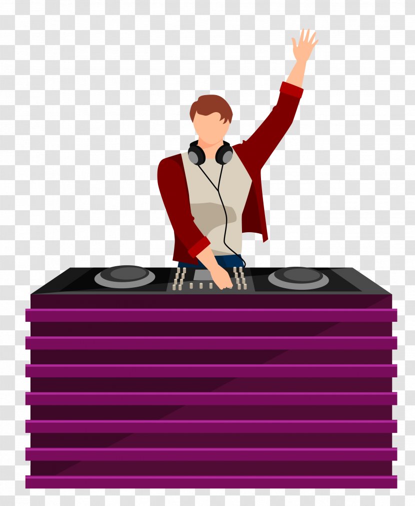 Text Cartoon Illustration - Flower - Vector DJ Staff Material Transparent PNG