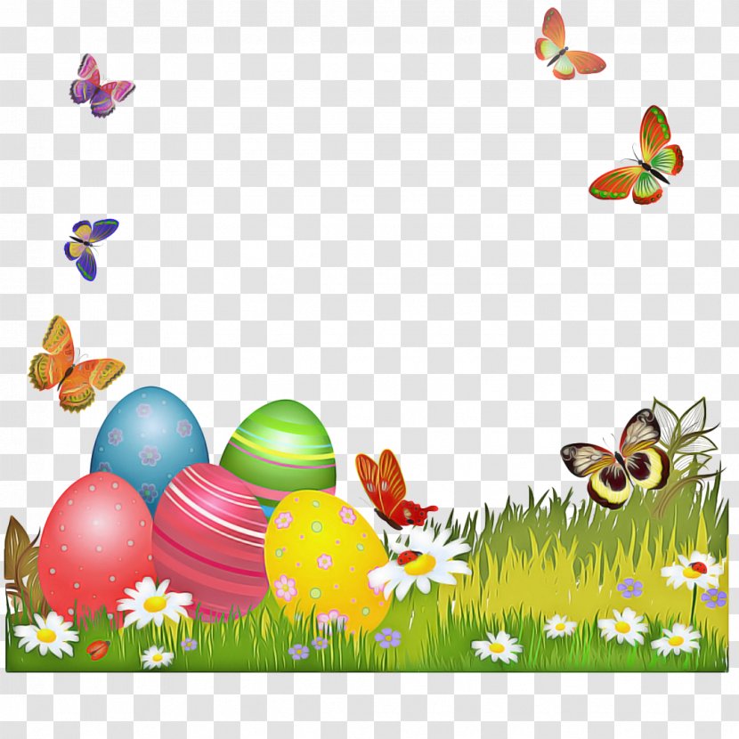 Easter Egg Background - Christmas Day - Butterfly Grass Transparent PNG