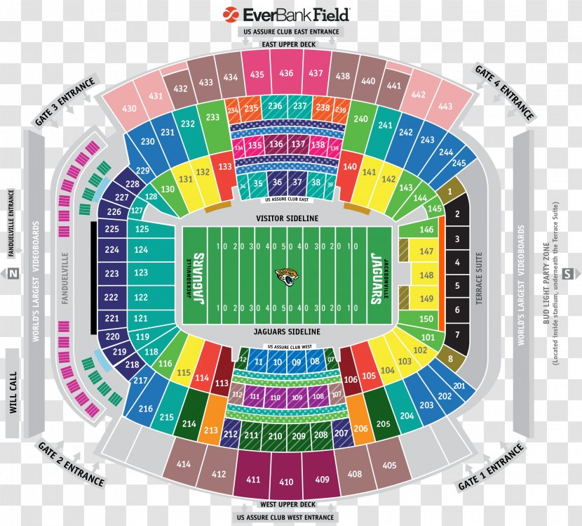 EverBank Field Hard Rock Stadium Seating Assignment Map - Diagram Transparent PNG