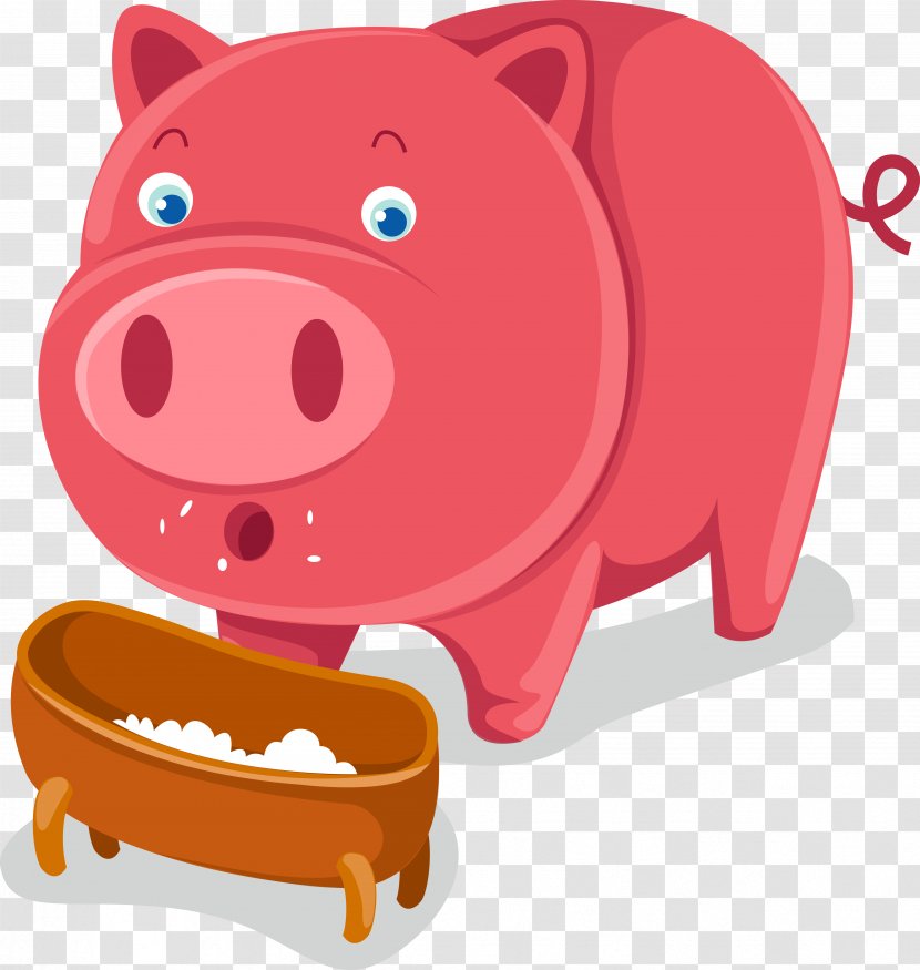 Domestic Pig Cartoon Farm Clip Art - Like Mammal Transparent PNG