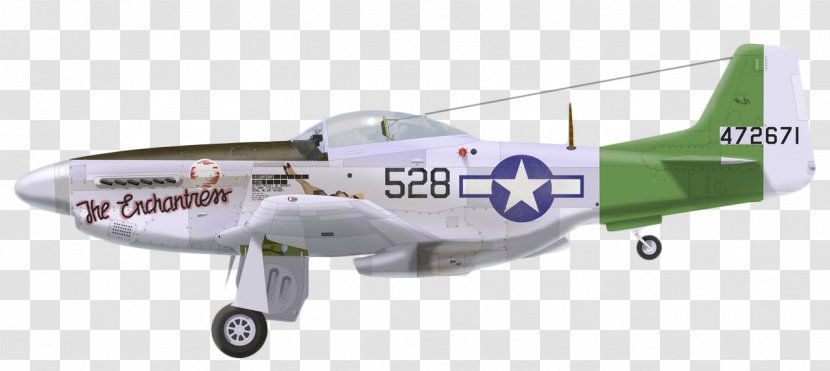 North American P-51 Mustang A-36 Apache Airplane P-51K Fighter Aircraft - Wing Transparent PNG