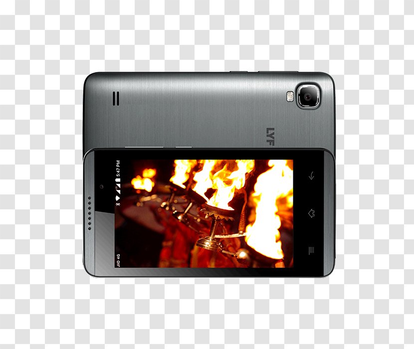 LYF Telephone Portable Communications Device Dual SIM Pricebaba.com - Vibrant Flame Transparent PNG