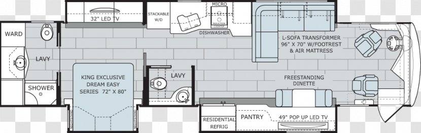 Holiday Rambler Campervans Floor Plan Wiring Diagram Chevrolet - Schematic - Upscale Residential Quarter Transparent PNG