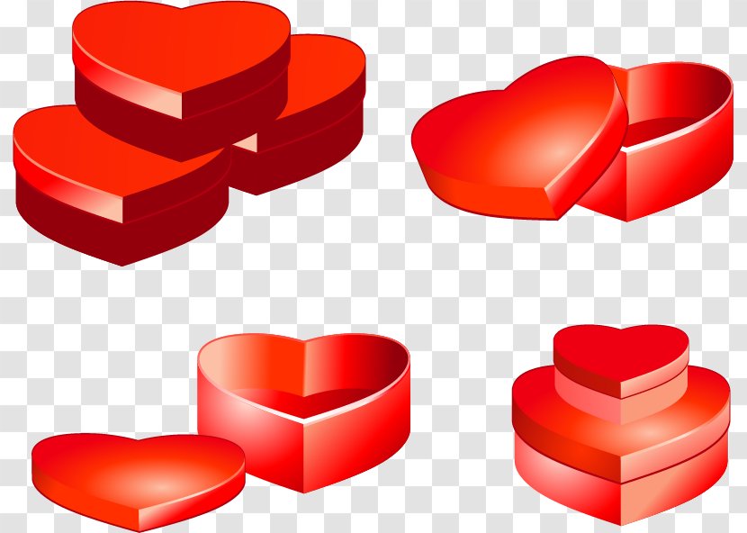 Valentine's Day Gift Heart Box - Valentine S Transparent PNG