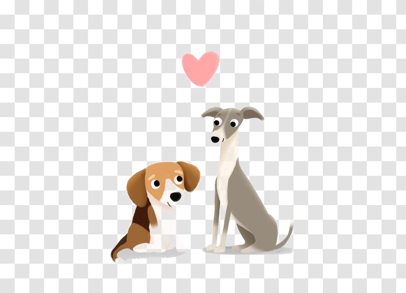 Italian Greyhound Whippet Saluki Beagle Puppy - Companion Dog - Cartoon Transparent PNG