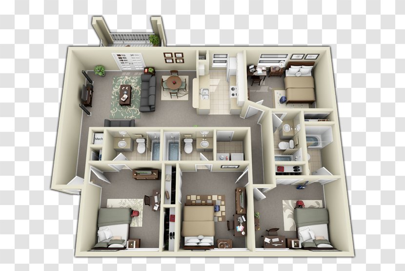 University Of Central Florida Boardwalk At Alafaya Trail House Apartment Owings Mills - Layout Plan Transparent PNG