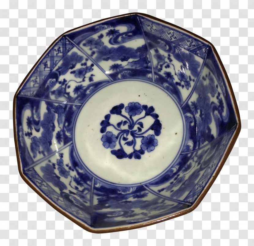 Tableware Ceramic Porcelain Saucer Plate - Dinnerware Set - Blue And White Bowl Transparent PNG