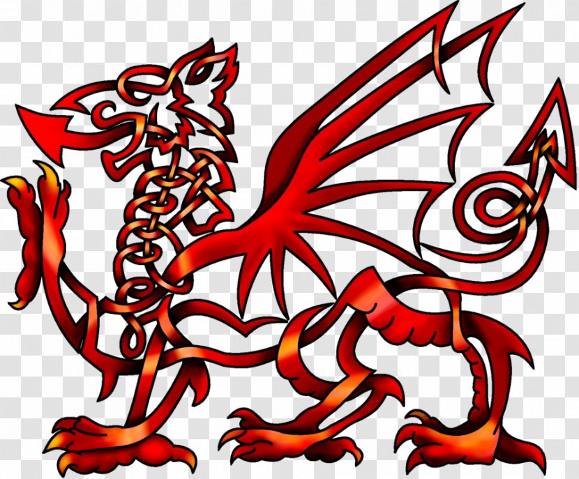 Caernarfon Castle Celtic Knot Welsh Dragon Flag Of Wales Celts - Griffin Transparent PNG