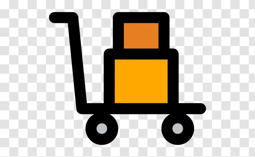 Yellow Artwork Delivery - Shopping Cart Transparent PNG