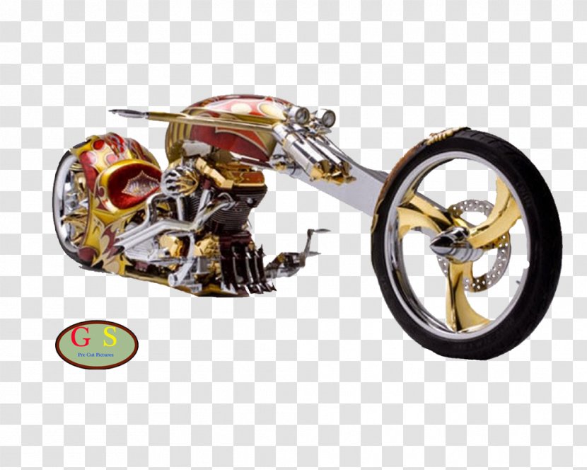 Custom Motorcycle Bicycle Chopper Sport Bike - Harleydavidson Transparent PNG